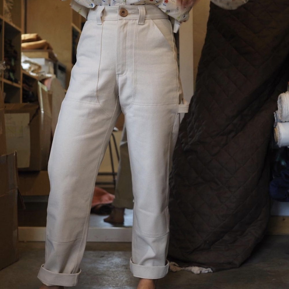 Beaton Utility Work Pant in Alabaster size 2